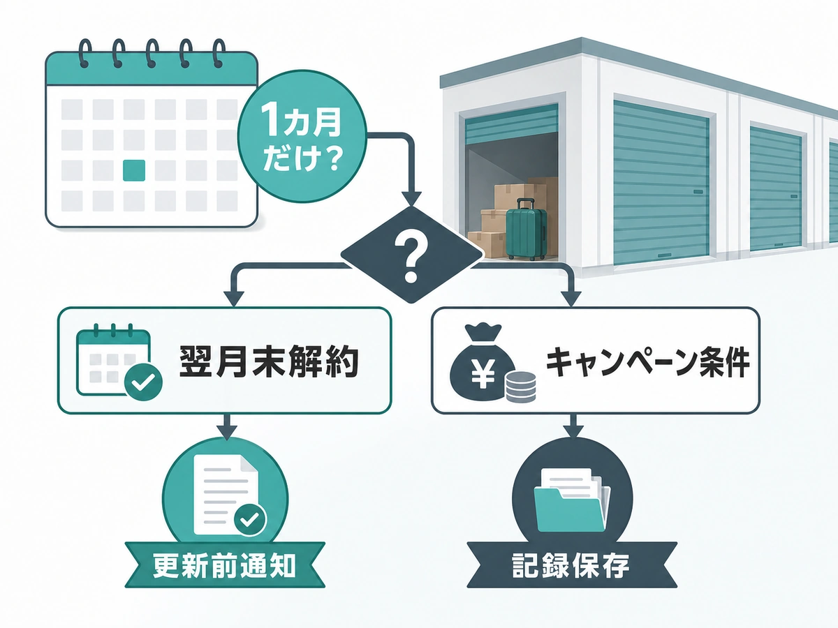 1カ月利用のつもりでも解約予告やキャンペーン条件で費用が変わる判断チャート