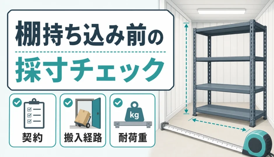 トランクルームの棚持ち込み前に確認する採寸チェック