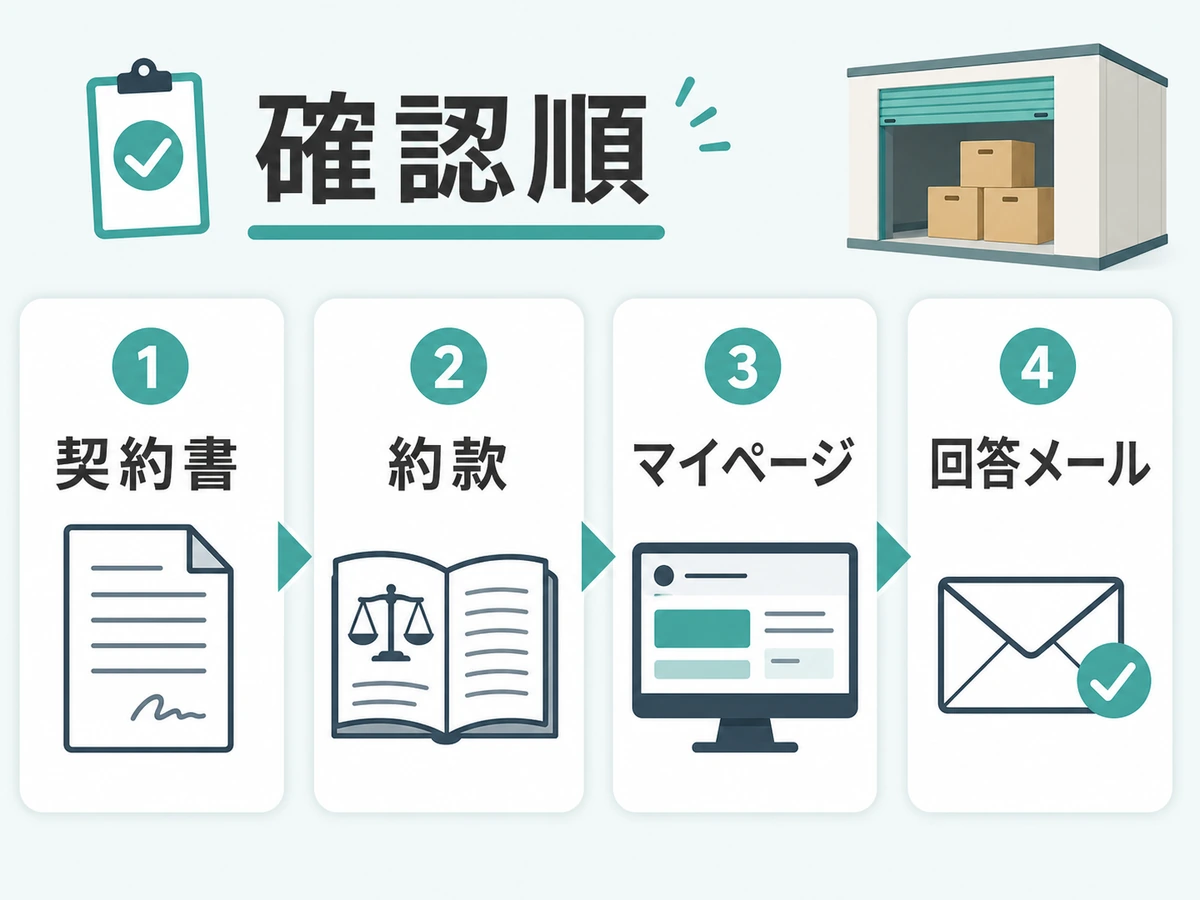 契約前に契約書・約款・マイページ・回答メールを確認する順番