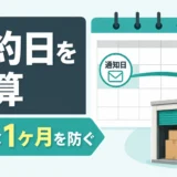 トランクルーム解約日を逆算して余分な1ヶ月を防ぐイメージ