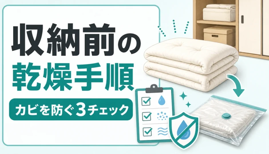 布団のカビ予防に必要な収納前の乾燥手順