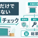 月額だけで選ばずトランクルームの総額を確認するイメージ