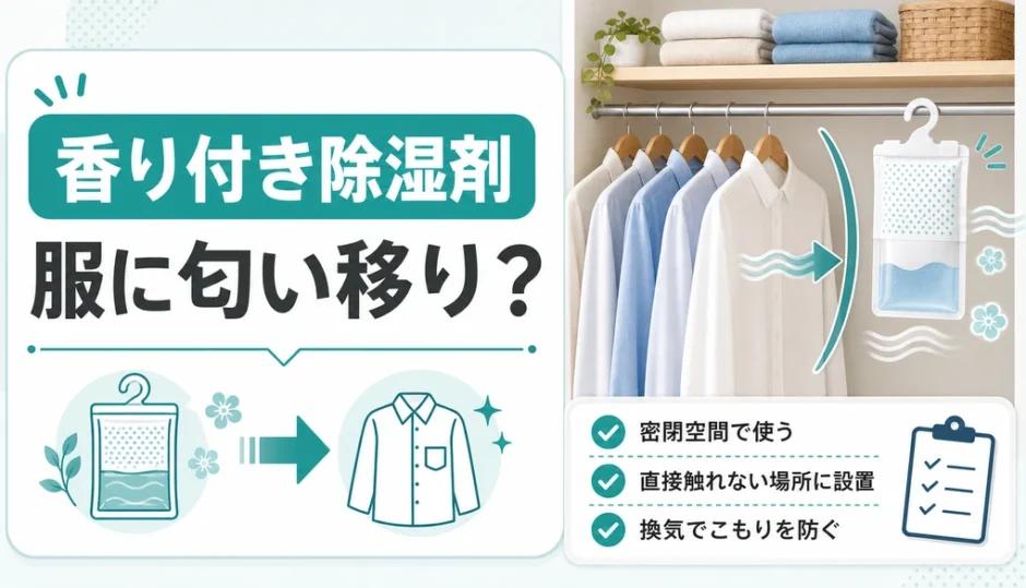 香り付き除湿剤による服への匂い移りを防ぐ保管対策のサムネイル
