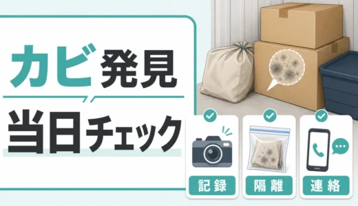 トランクルームのカビ対策｜荷物に出たときの対処と再発防止
