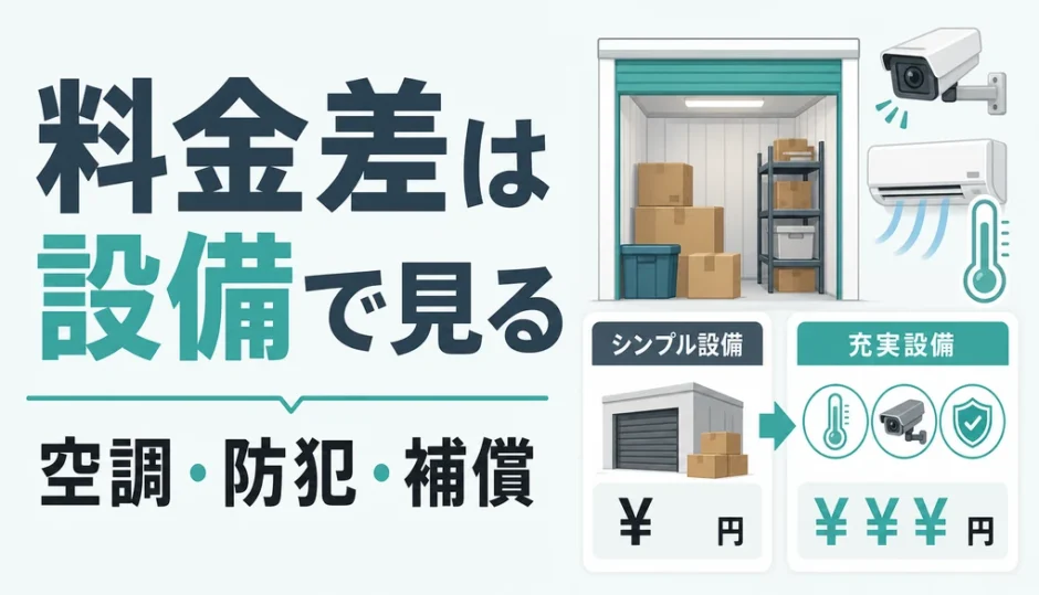 トランクルームの料金差を設備で見るサムネイル