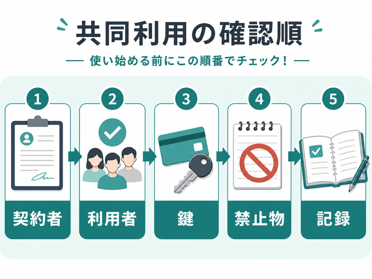 トランクルームを複数人で使う前の確認フロー