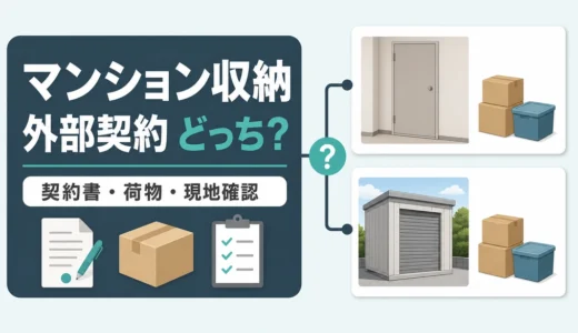 マンションのトランクルームと外部契約の使い分け｜契約前の確認順