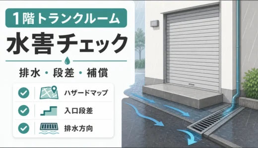低地・1階のトランクルームは大丈夫？水害リスクを下げる排水・段差チェック