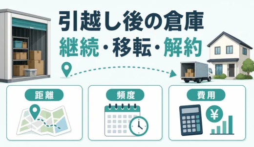 トランクルーム利用中に引っ越したら？継続・移転・解約の判断ポイント