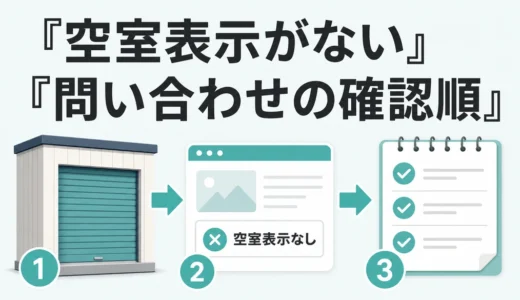 トランクルームに空室表示がないときの探し方｜空き待ち・問い合わせの確認順