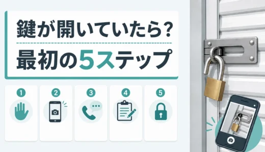 トランクルームの鍵・南京錠が開いていたら？最初にする5つの対処