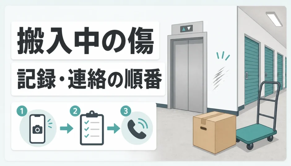搬入中に荷物や施設を傷つけたときの責任と対応