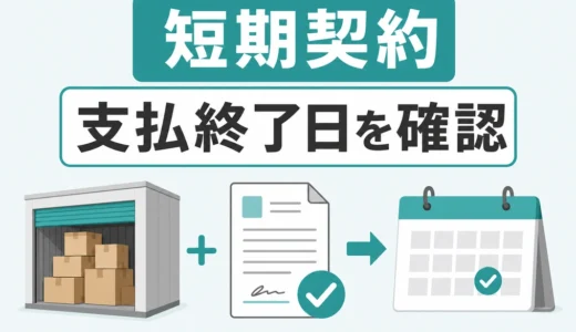 短期トランクルームの契約縛り｜最低利用期間・解約予告の確認順
