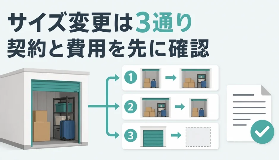 トランクルームのサイズ変更にある3つの手続きと契約・費用確認